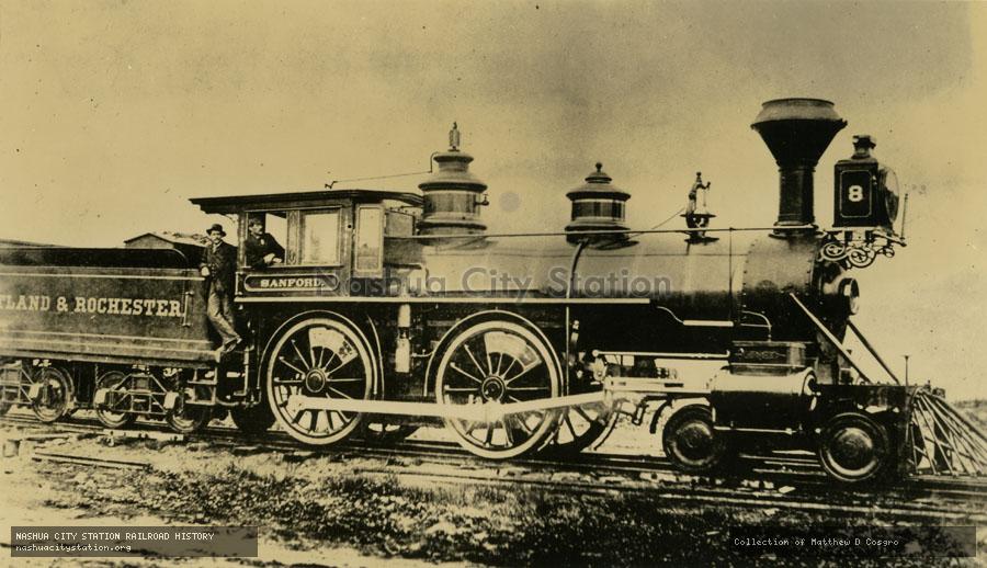 Postcard: Portland and Rochester Railroad No. 8, Sanford